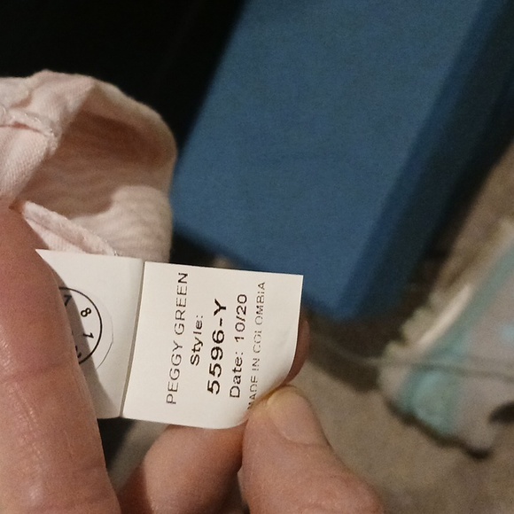 NWT Peggy Green Girls Size 7 casual dress Pink and White stripes - Picture 6 of 7